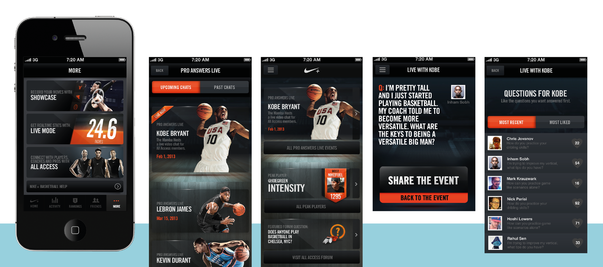 Nike Basketball All Access mobile experience.
