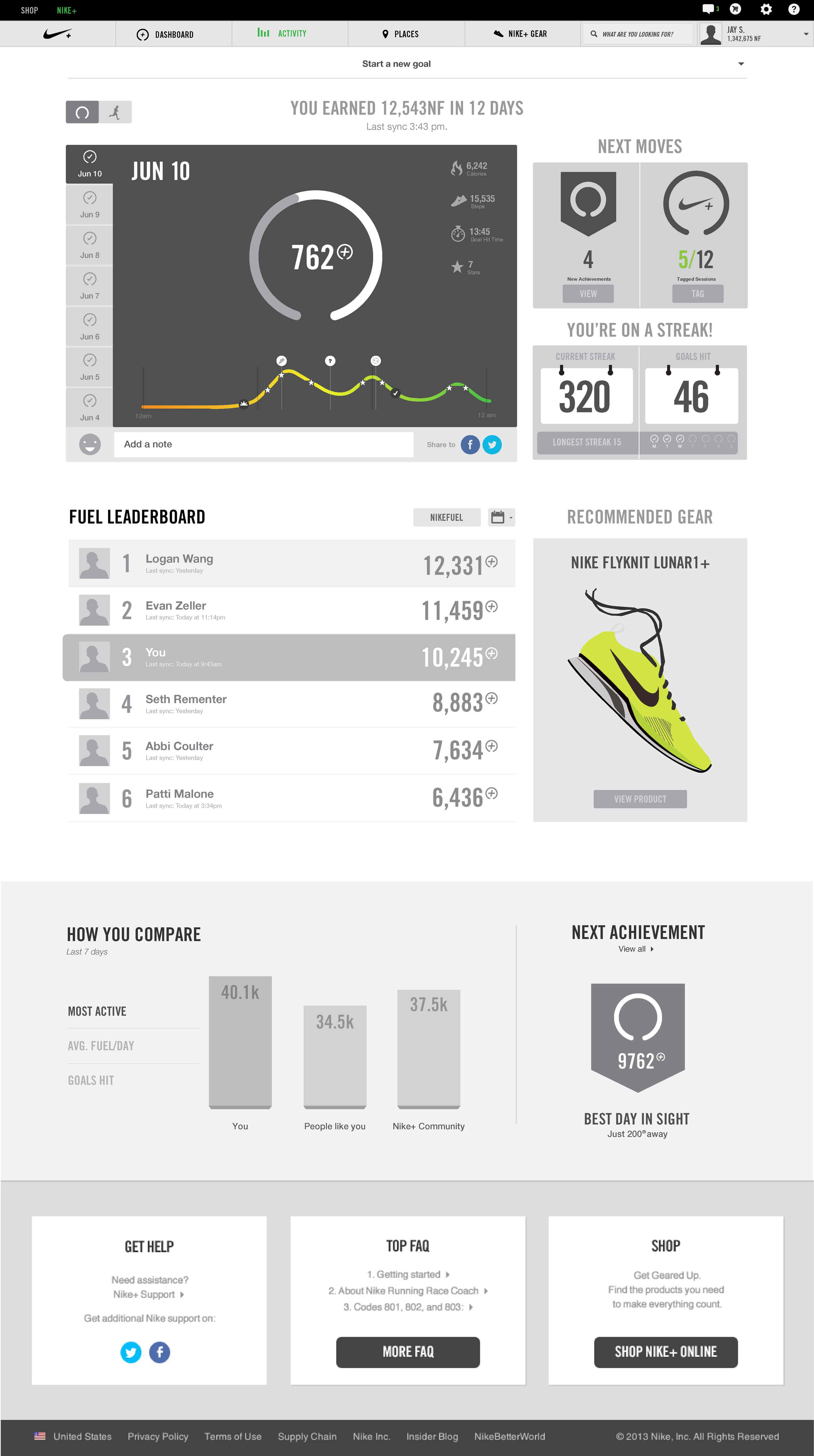 Nike+ Web Platform — additional archive image 3.