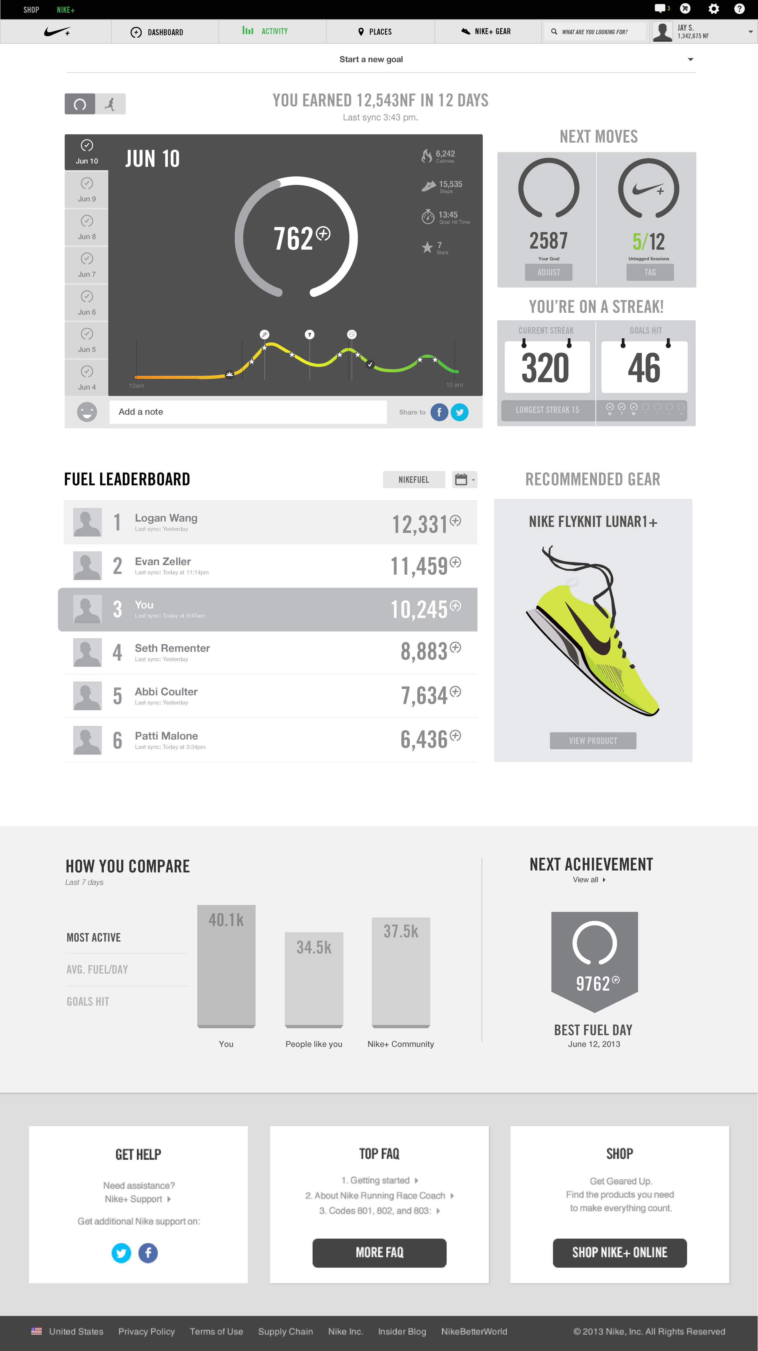 Nike+ Web Platform — additional archive image 4.