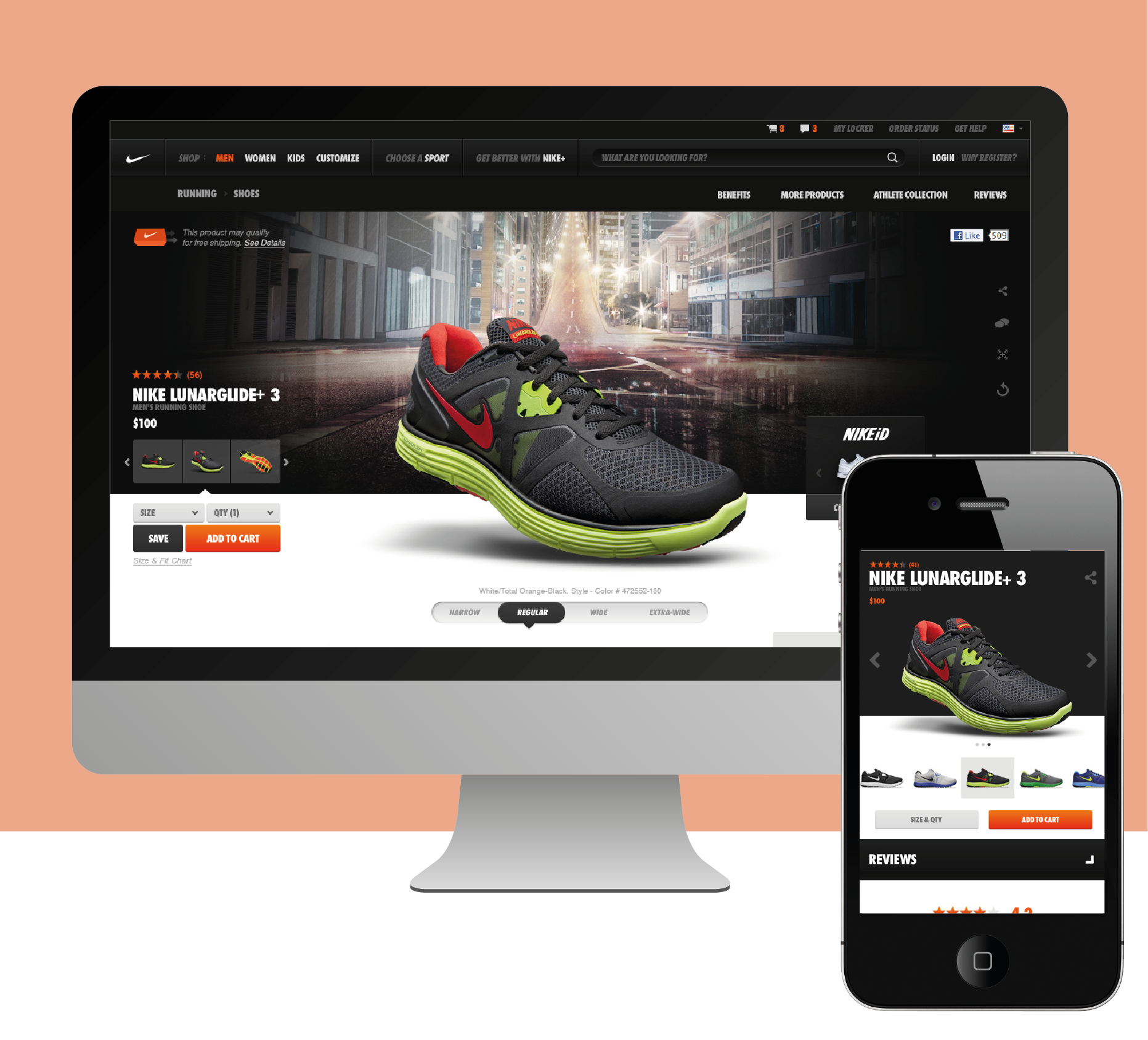 Product Detail Page and early Mobile Web concepts. Visual credits: Hoshi Ludwig, Augusto Paiva, Erik Herrstrom and Matt Schreiber.